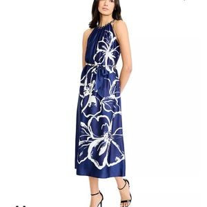 Maggy London Blue and White Floral Dress